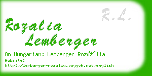 rozalia lemberger business card